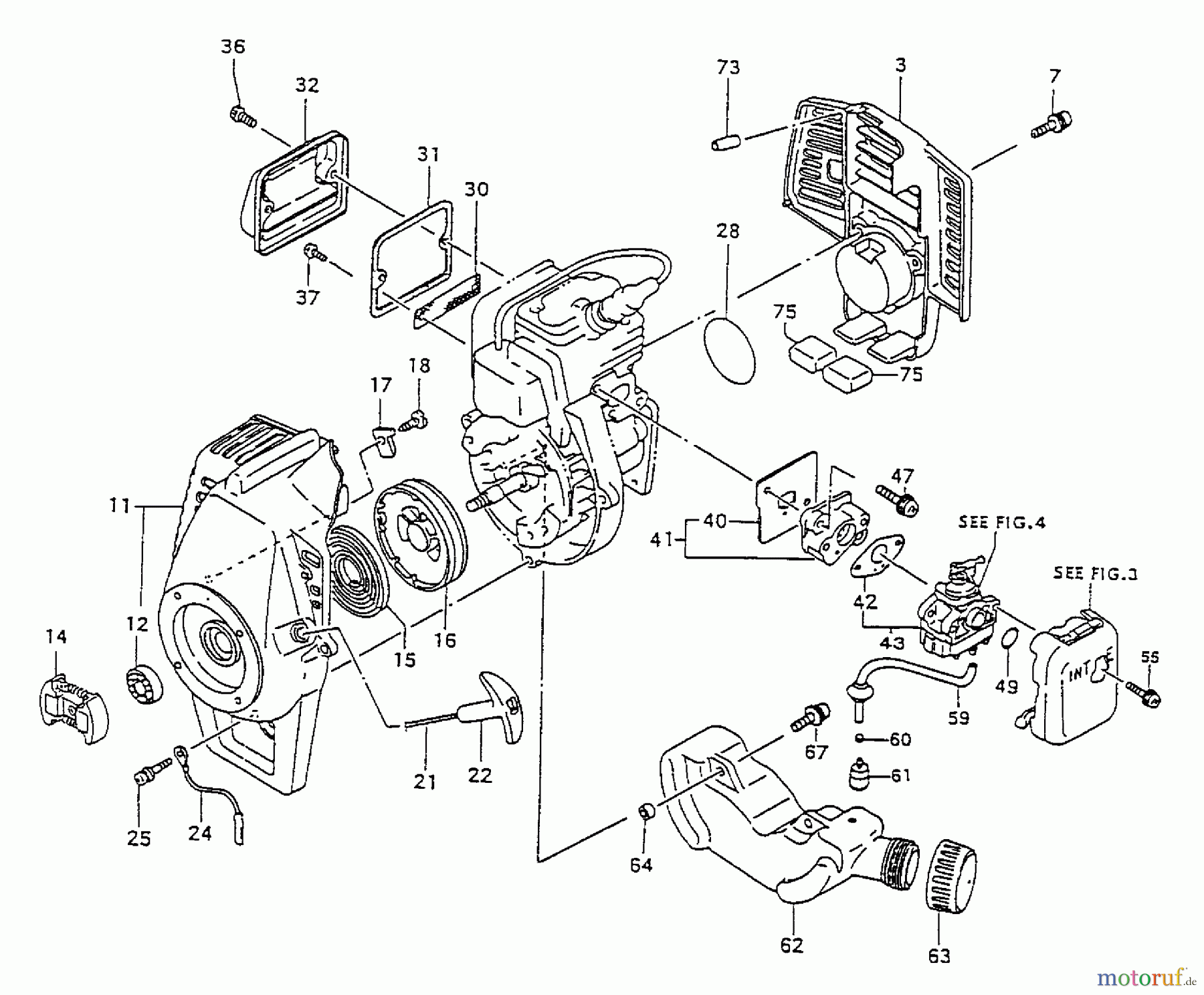  Tanaka Trimmer, Motorsensen TBC-4501 - Tanaka Brush Cutter Engine Components