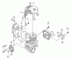 Tanaka TBC-600 - Brush Cutter Listas de piezas de repuesto y dibujos Clutch, Muffler, Engine Cover