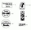 Tanaka TEA-500 - Power Auger Ersatzteile Decals