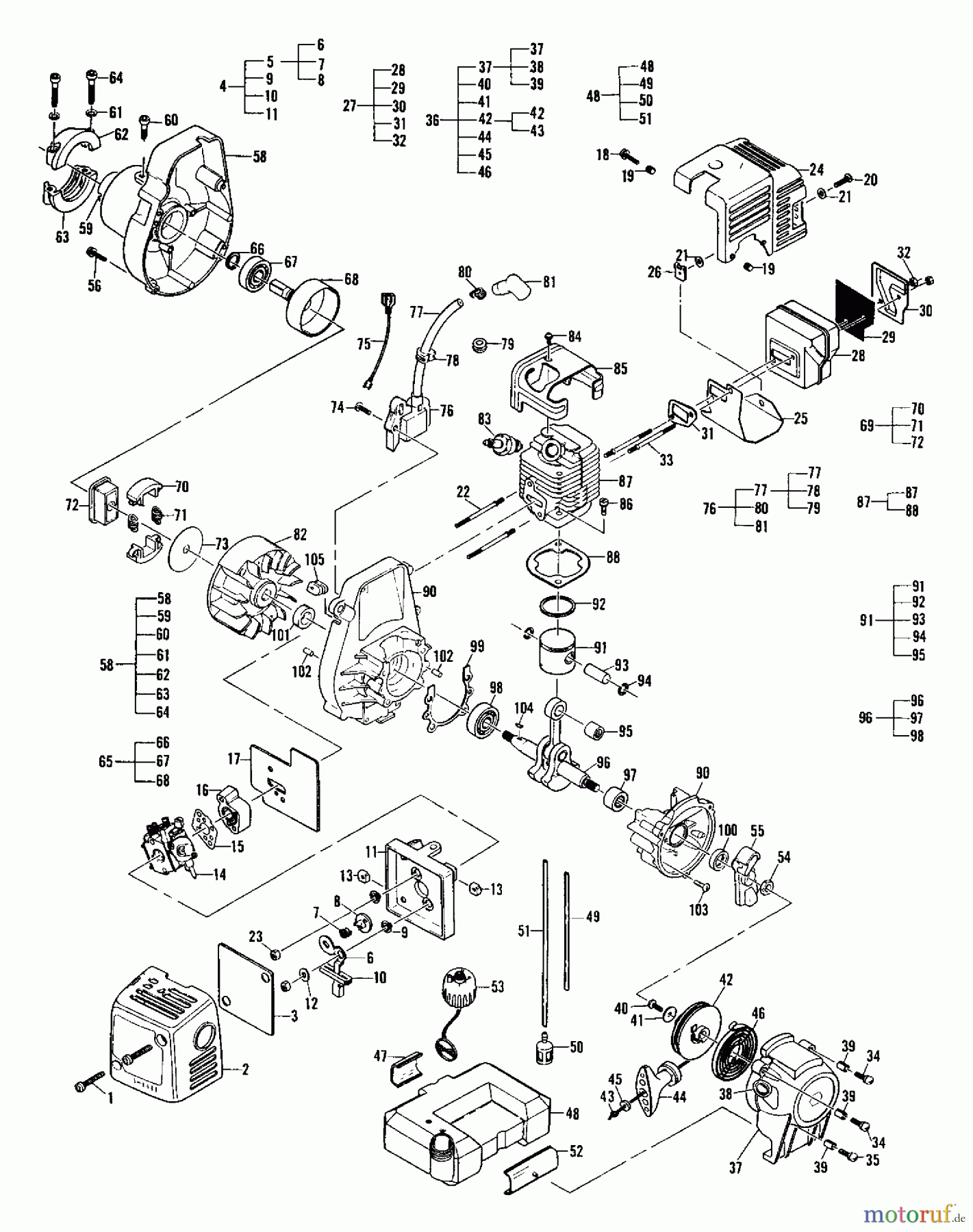  Tanaka Kantenschneider TPE-2110 - Tanaka Portable Edger Engine Assembly