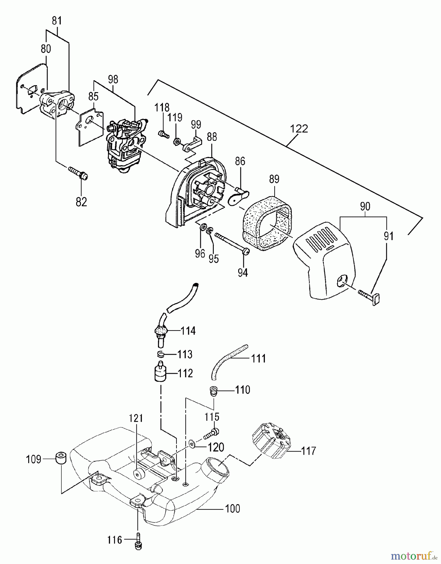  Tanaka Motoren PF-3300 - Tanaka Utility / Scooter Engine Fuel System