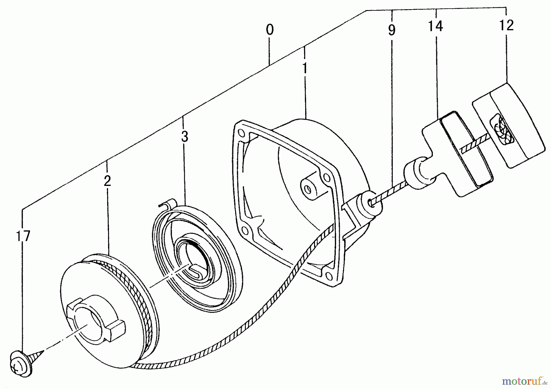  Tanaka Motoren PF-4010 - Tanaka Utility / Scooter Engine W/O Fuel Tank Recoil Starter