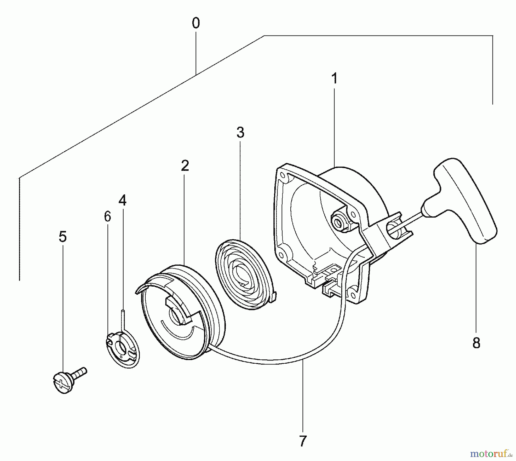  Tanaka Motoren TC-2300 - Tanaka Utility / Scooter Engine Recoil Starter