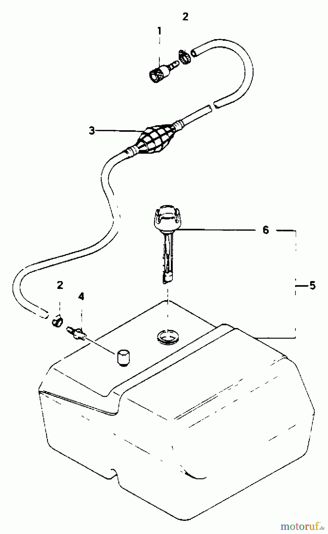  Tanaka Botsmotoren TOB-550 - Tanaka 5.5HP Outboard Motor Fuel Tank & Fuel Line