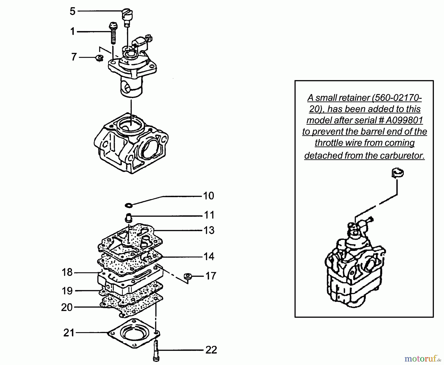 Tanaka Heckenscheeren THT-2100 - Tanaka Hedge Trimmer Carburetor