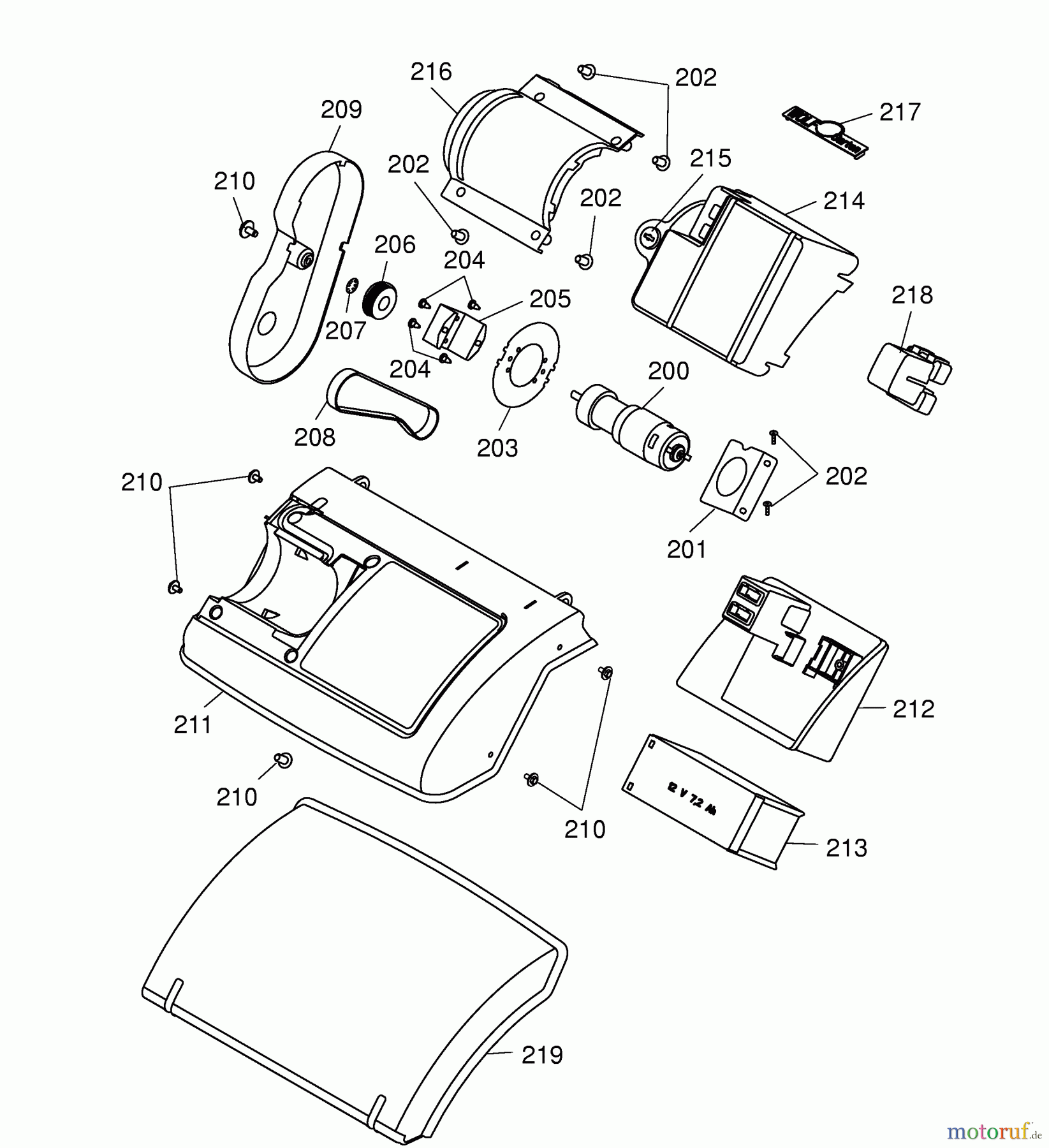  Wolf-Garten Spindelmäher TC 32 MAC 3617000 Serie A  (2004) Batterie, Motor