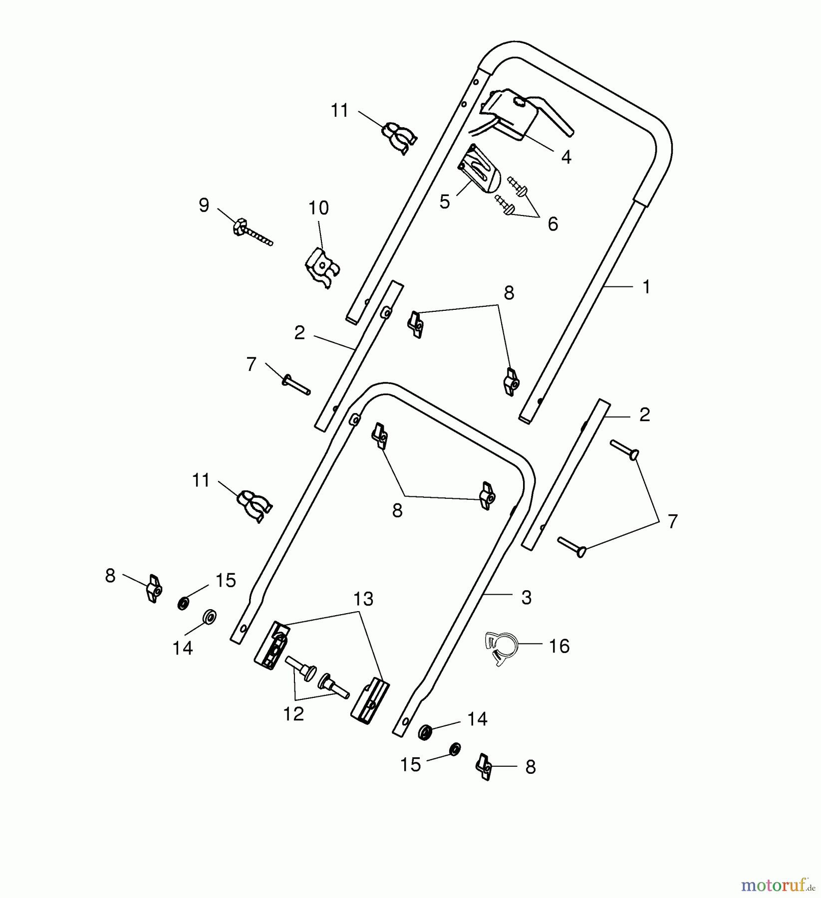 Wolf-Garten Spindelmäher TC 32 ME 3616000 Serie A (2004) Holm