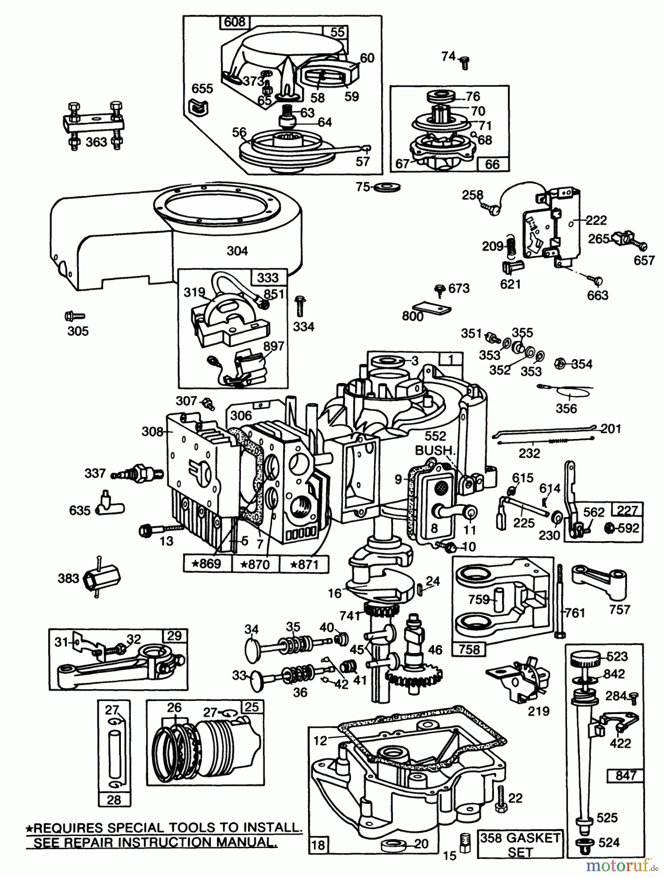  Toro Neu Mowers, Drive Unit Only 30111 - Toro Mid-Size Proline Gear Traction Unit, 11 hp, 1984 (4000001-4999999) BRIGGS & STRATTON MODEL NO. 253706-0152-01 #2
