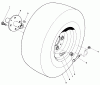 Toro 30544 (117/120) - 44" Side Discharge Mower, Groundsmaster 117/120, 1992 (200001-299999) Ersatzteile FRONT WHEEL ASSEMBLY