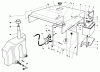 Toro 30544 (120) - 44" Side Discharge Mower, Groundsmaster 120, 1986 (600001-699999) Listas de piezas de repuesto y dibujos HOOD GAS & HYDRAULIC TANK ASSEMBLY