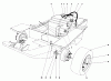 Toro 30555 (200) - 52" Side Discharge Mower, Groundsmaster 200 Series, 1987 (7000001-7999999) Listas de piezas de repuesto y dibujos GAS TANK AND AXLE ASSEMBLY