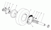 Toro 30575 - 72" Side Discharge Mower, 1987 (700001-799999) Listas de piezas de repuesto y dibujos PNEUMATIC CASTER WHEEL ASSEMBLY (OPTIONAL)