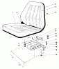 Toro 30575 - 72" Side Discharge Mower, 1987 (700001-799999) Listas de piezas de repuesto y dibujos STANDARD SEAT KIT MODEL NO. 30764