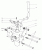 Toro 30555 (200) - 52" Side Discharge Mower, Groundsmaster 200 Series, 1987 (7000001-7999999) Listas de piezas de repuesto y dibujos VALVE AND LEVER ASSEMBLY