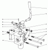 Toro 30555 (200) - 52" Side Discharge Mower, Groundsmaster 200 Series, 1990 (SN 00001-09999) Listas de piezas de repuesto y dibujos VALVE AND LEVER ASSEMBLY