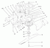 Toro 78216 - 38" Side Discharge Mower, 260 Series Lawn and Garden Tractors, 2000 (200000001-200999999) Ersatzteile BLADE, SPINDLE AND PULLEY ASSEMBLY