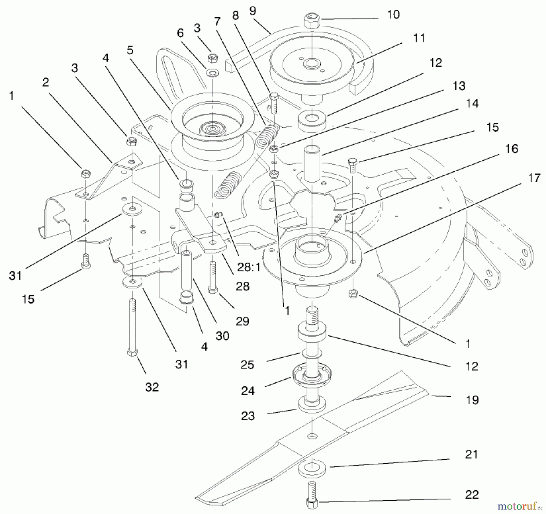 Toro Neu Mowers, Deck Assembly Only 78218 - Toro 38