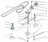 Toro 78350 - 42" Rear Discharge Mower, 1995 (5900001-5999999) Listas de piezas de repuesto y dibujos DECK BELT & PULLEYS