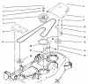 Toro 78370 - 52" Side Discharge Mower, 5xi Garden Tractors, 2004 (240000001-240999999) Listas de piezas de repuesto y dibujos PULLEY AND BELT ASSEMBLY