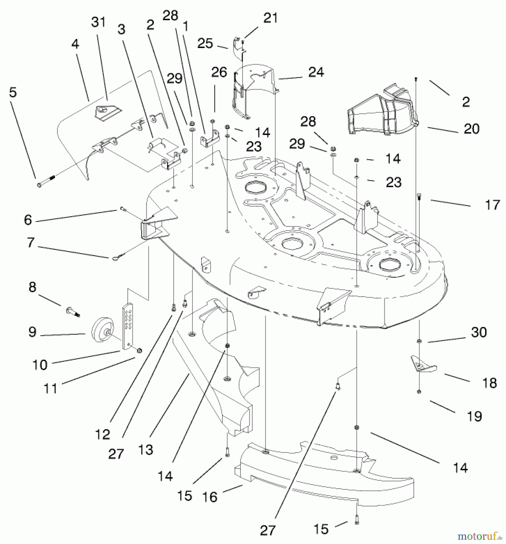  Toro Neu Mowers, Deck Assembly Only 79106 - Toro 44