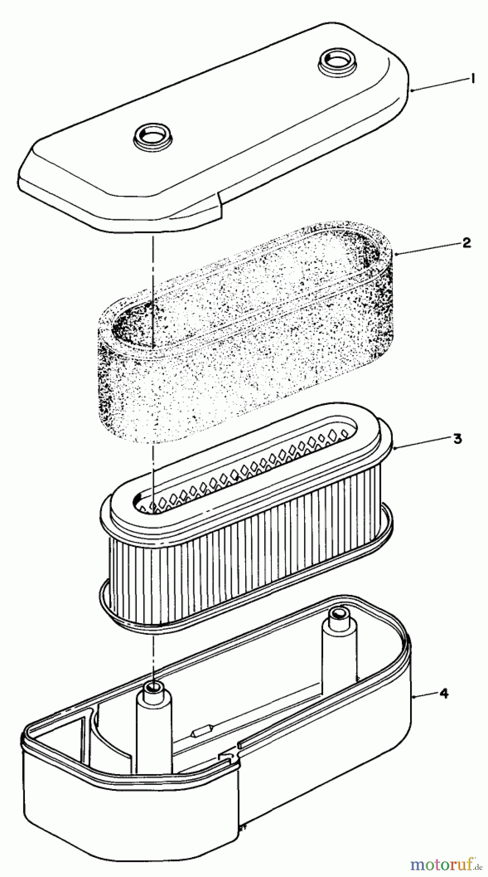 Toro Neu Mowers, Drive Unit Only 30112 - Toro Mid-Size Proline Gear Traction Unit, 12.5 hp, 1986 (6000001-6999999) AIR CLEANER ASSEMBLY