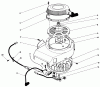Toro 30112 - Mid-Size Proline Gear Traction Unit, 12.5 hp, 1986 (6000001-6999999) Ersatzteile RECOIL AND FLYWHEEL ASSEMBLY