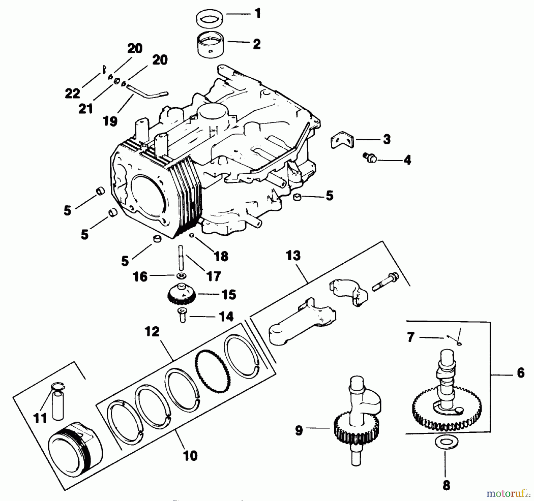  Toro Neu Mowers, Drive Unit Only 30114 - Toro Mid-Size Proline Gear Traction Unit, 14 hp, 1990 (0000001-0999999) CRANKCASE-ENGINE KOHLER MODEL NO. CV14T-1412