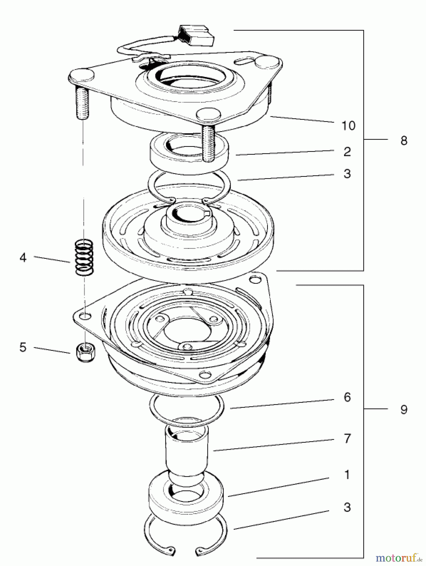  Toro Neu Mowers, Drive Unit Only 30156 - Toro Mid-Size Proline Gear Traction Unit, 12.5 hp, 1992 (200001-299999) CLUTCH ASSEMBLY NO. 54-3200