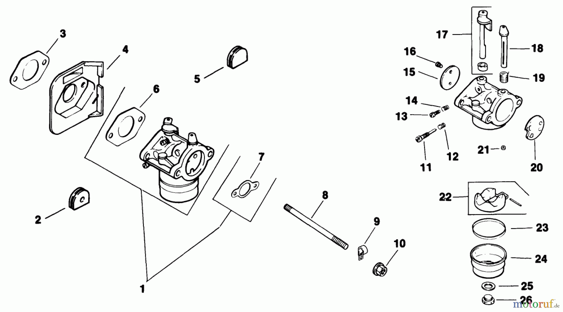  Toro Neu Mowers, Drive Unit Only 30175 - Toro Mid-Size Proline Gear Traction Unit, 14 hp, 1991 (10000001-19999999) FUEL SYSTEM-ENGINE MODEL NO. CV14 T-1412