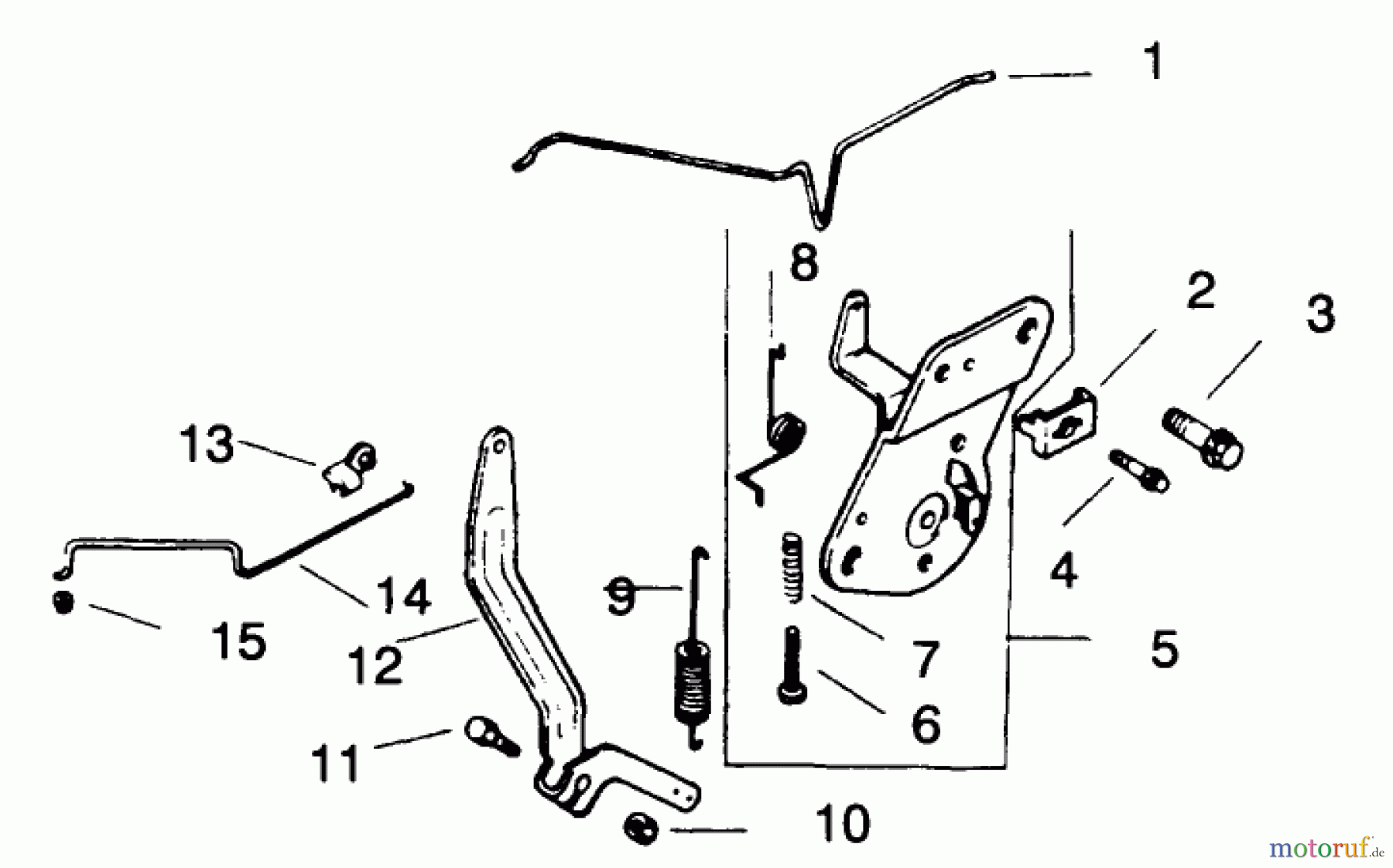  Toro Neu Mowers, Drive Unit Only 30175 - Toro Mid-Size Proline Gear Traction Unit, 14 hp, 1994 (49000001-49999999) ENGINE CONTROL GROUP-ENGINE KOHLER MODEL NO. CV14 T-1412