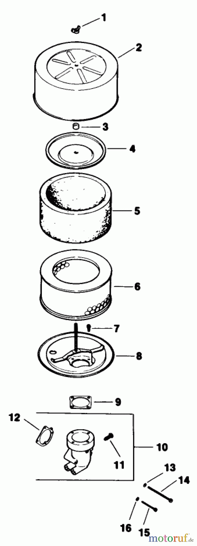  Toro Neu Mowers, Drive Unit Only 30180 - Toro Mid-Size Proline Gear Traction Unit, 16 hp, 1992 (200001-299999) AIR INTAKE-ENGINE KOHLERMODEL NO. MV16S-TYPE 56519