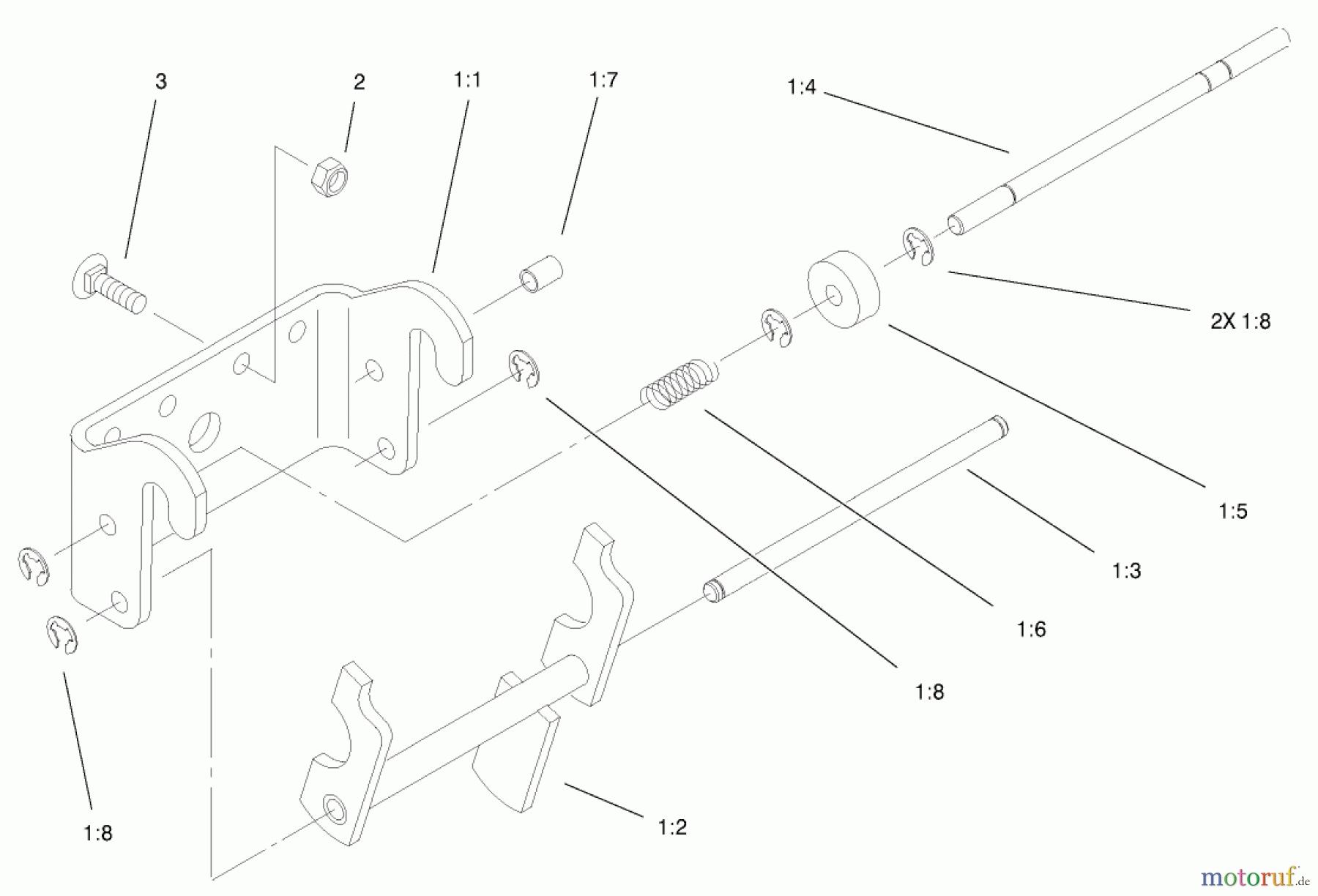 Toro Neu Accessories, Mower 100-8716 - Toro Attach-a-Matic Kit, 260 Series Tractors ATTACH-A-MATIC KIT