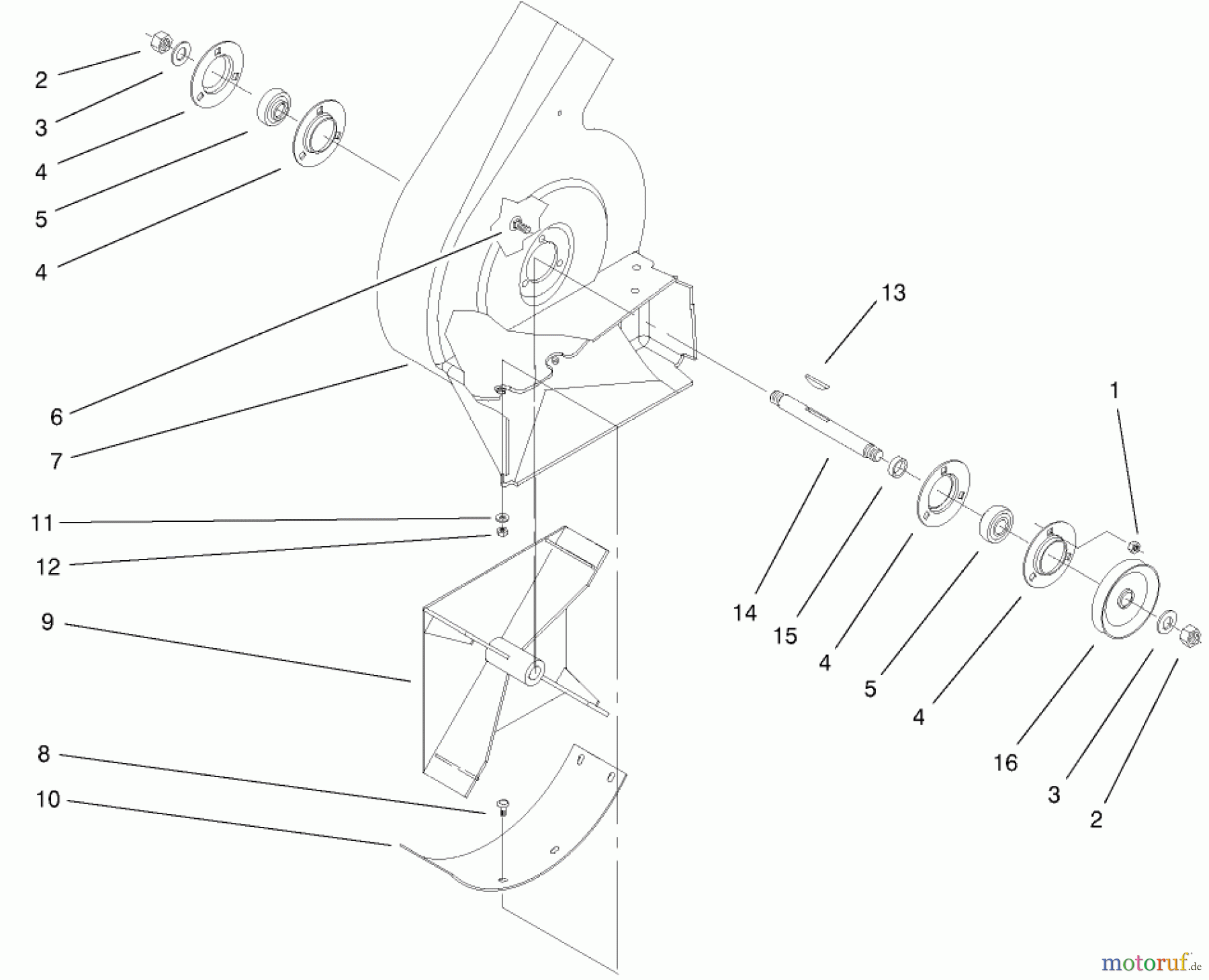 Toro Neu Accessories, Mower 104-2489 - Toro Blower Assembly, 44