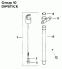 Spareparts DIPSTICK-ENGINE KOHLER MODEL NO. MV16S-TYPE PS56519