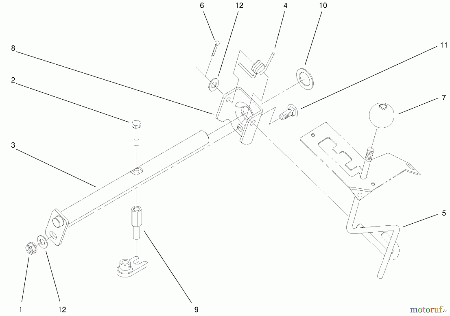  Toro Neu Accessories, Mower 104-4671 - Toro Sales Kit, 522xi Indy Special Edition Garden Tractor HI-LO SHIFT ASSEMBLY