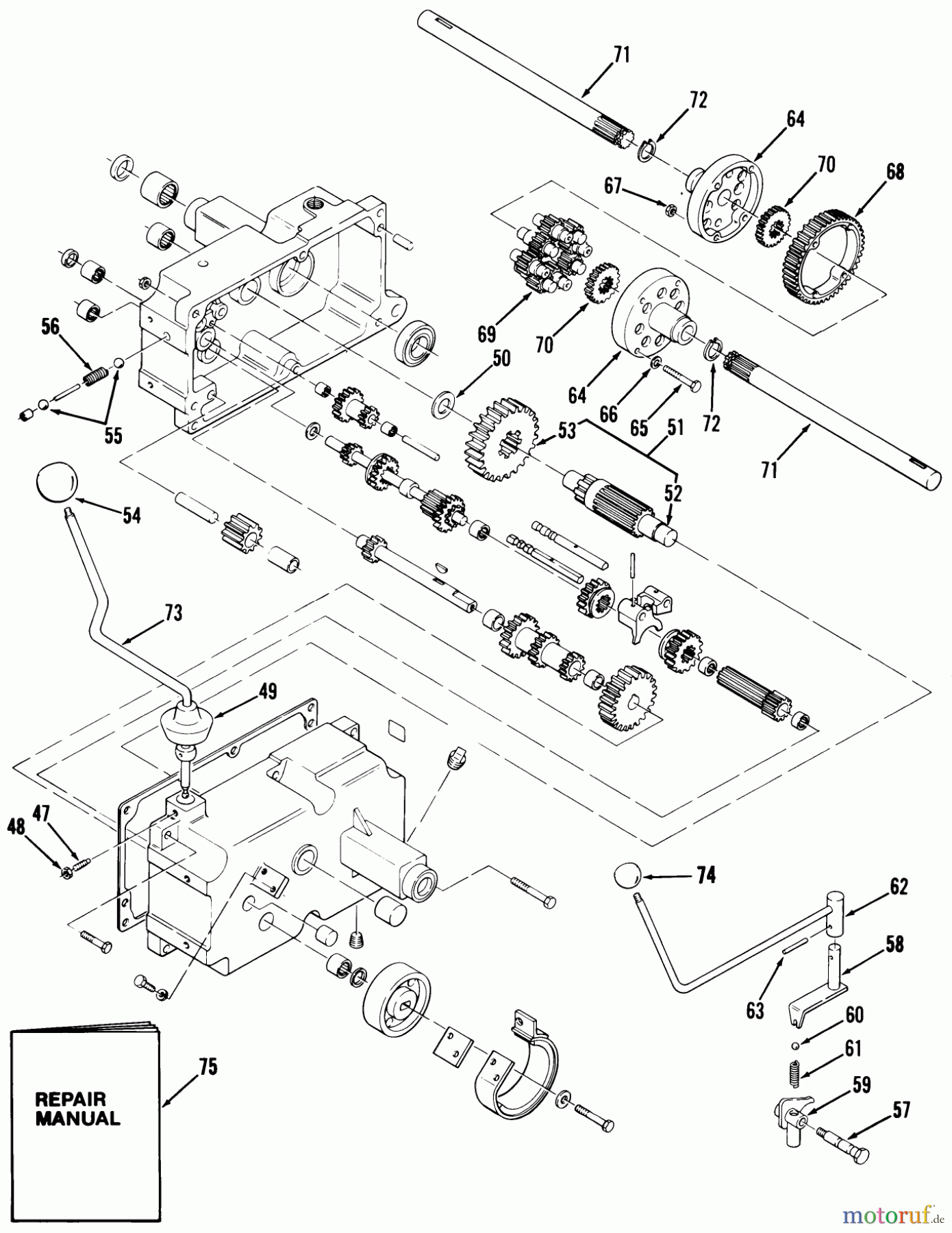  Toro Neu Mowers, Lawn & Garden Tractor Seite 1 01-17K803 (C-175) - Toro C-175 Twin 8-Speed Tractor, 1982 MECHANICAL TRANSMISSION-8 SPEED (CONT-D)
