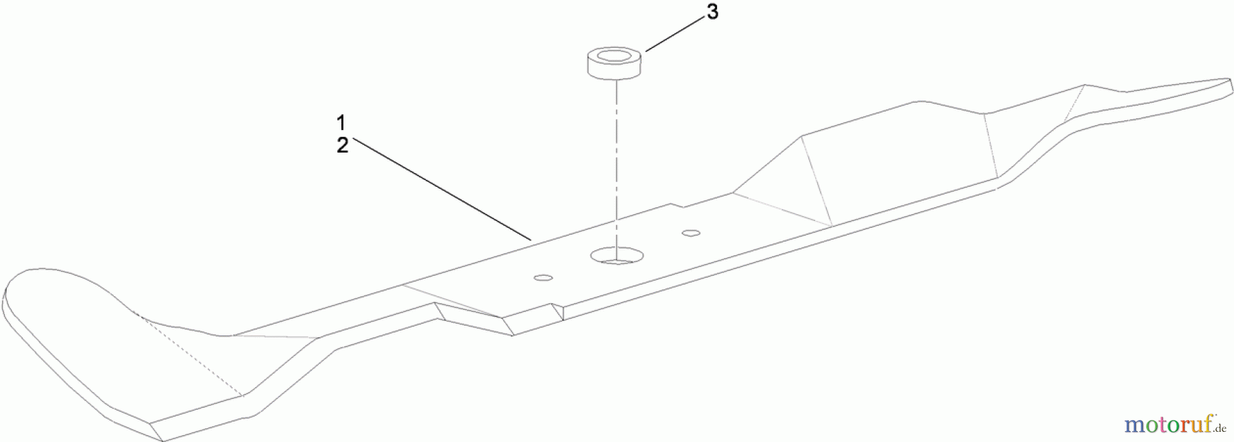  Toro Neu Accessories, Mower 106-8559 - Toro Bagging Blade Kit, 2003 and After DH Series Lawn Tractors BLADE AND STIFFENER ASSEMBLY