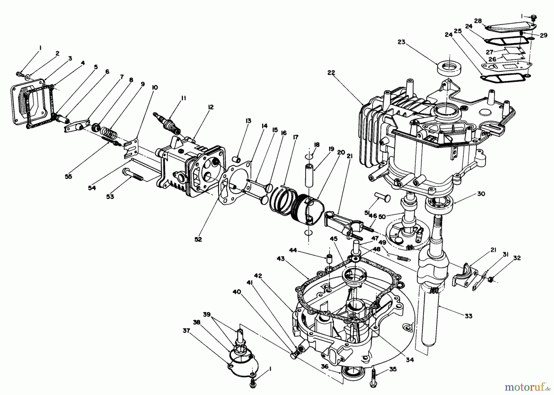  Toro Neu Mowers, Walk-Behind Seite 1 20620 - Toro Lawnmower, 1986 (6000001-6999999) ENGINE ASSEMBLY #2