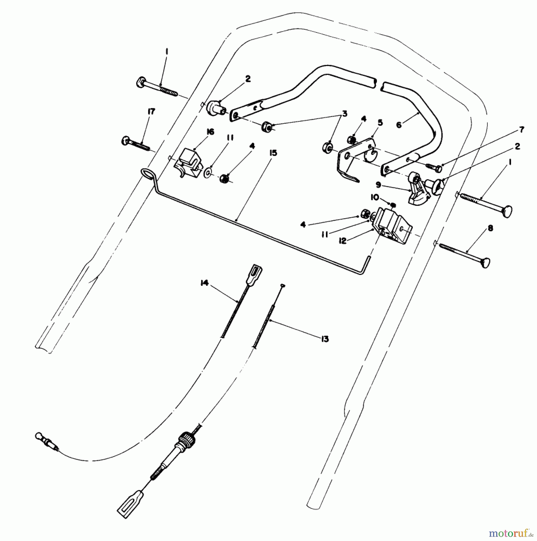  Toro Neu Mowers, Walk-Behind Seite 1 20620 - Toro Lawnmower, 1986 (6000001-6999999) TRACTION CONTROL ASSEMBLY