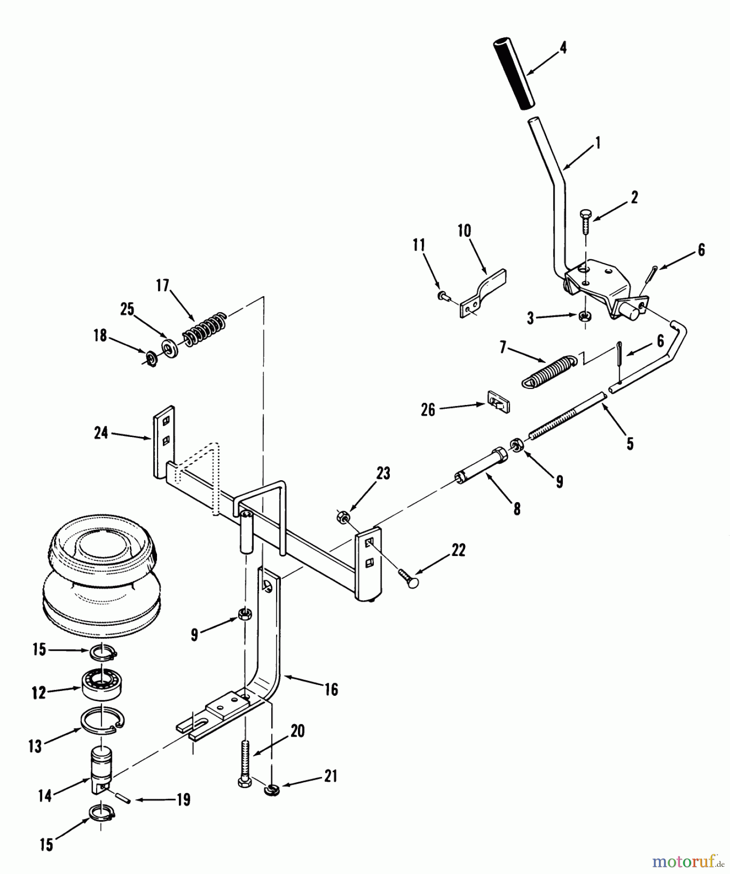  Toro Neu Mowers, Lawn & Garden Tractor Seite 1 02-11BH01 (SB-371) - Toro SB-371 3-Speed Lawn Tractor, 1982 PTO CLUTCH