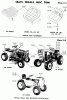 Toro 1-0100 - WorkHorse 800 Tractor, 1971 Listas de piezas de repuesto y dibujos 15.000 SEATS, DECALS, MISC. TRIM-15.000 SEAT ASSEMBLIES (PLATE 15.1)