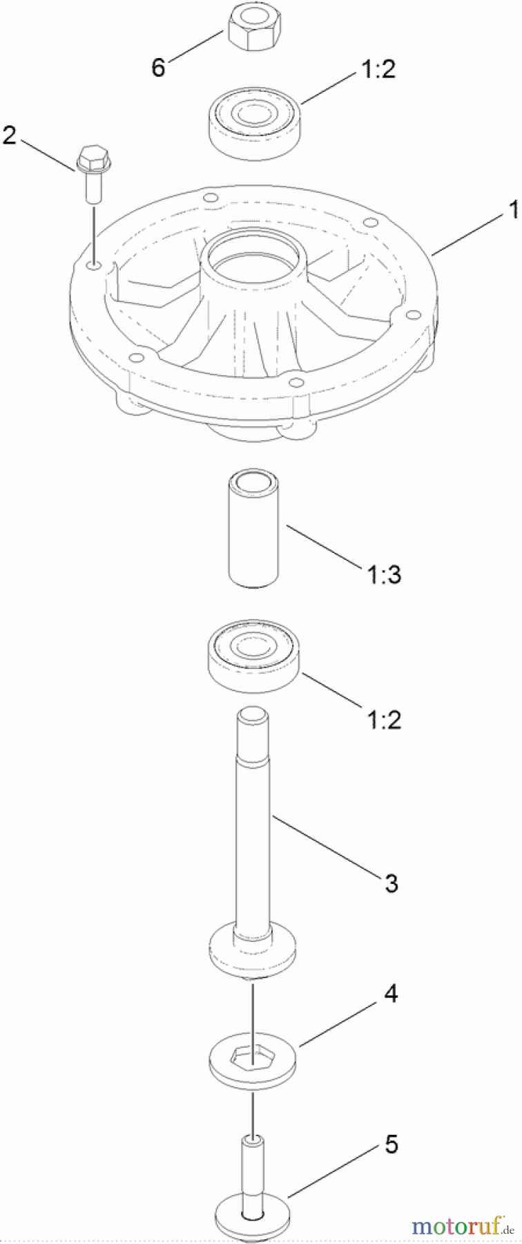  Toro Neu Accessories, Mower 121-5681 - Toro Spindle Housing Kit, TITAN Zero-Turn-Radius Riding Mower CUTTER HOUSING ASSEMBLY NO. 116-5138