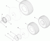 Toro 13AP62RP544 (SL500) - SL500 Super Lawn Tractor, 2007 (1B157H20701-) Ersatzteile FRONT AND REAR WHEEL ASSEMBLY