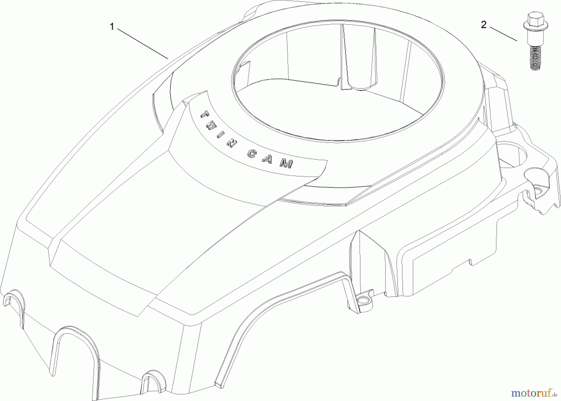  Toro Neu Mowers, Lawn & Garden Tractor Seite 1 13AX60RG544 (LX420) - Toro LX420 Lawn Tractor, 2006 (1L215B10000-) BLOWER HOUSING ASSEMBLY KOHLER SV540-0019