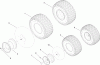 Toro 13BX60RG544 (LX425) - LX425 Lawn Tractor, 2007 (SN 1E237H10145-) Ersatzteile FRONT AND REAR WHEEL ASSEMBLY