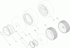Toro 14AQ81RP544 (GT2200) - GT2200 Garden Tractor, 2008 (SN 1-) Ersatzteile FRONT AND REAR WHEEL ASSEMBLY