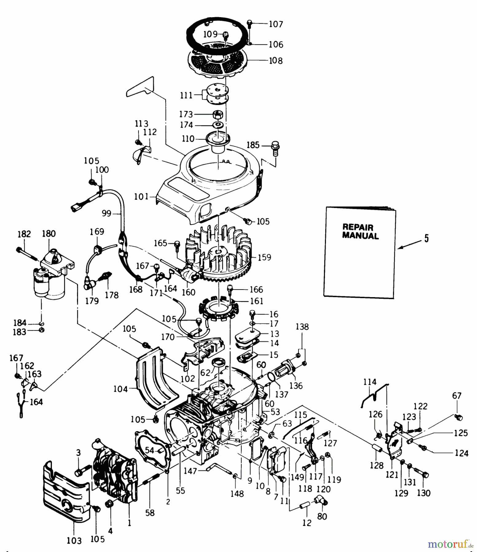  Toro Neu Mowers, Lawn & Garden Tractor Seite 1 22-13KE02 (252-H) - Toro 252-H Tractor, 1989 KAWASAKI FB460V TYPE BS-26 ENGINE #1