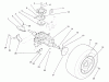Toro 22-14OE01 (244-H) - 244-H Yard Tractor, 1991 (1000001-1999999) Ersatzteile REAR WHEEL AND TRANSMISSION ASSEMBLY