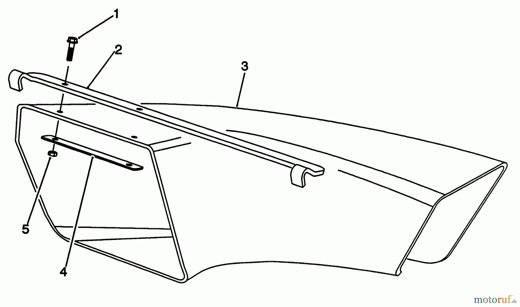  Toro Neu Accessories, Mower 59112 - Toro Side Discharge Kit, Vacu-Power Rear Bagger CHUTE ASSEMBLY
