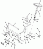 Toro 32-1205A1 (212-5) - 212-5 Tractor, 1991 (1000001-1999999) Ersatzteile FRONT AXLE AND STEERING